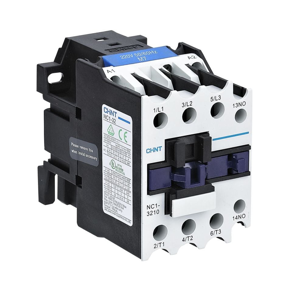 NC1-2504 220V AC 4P 11kW, 25A Kontaktör