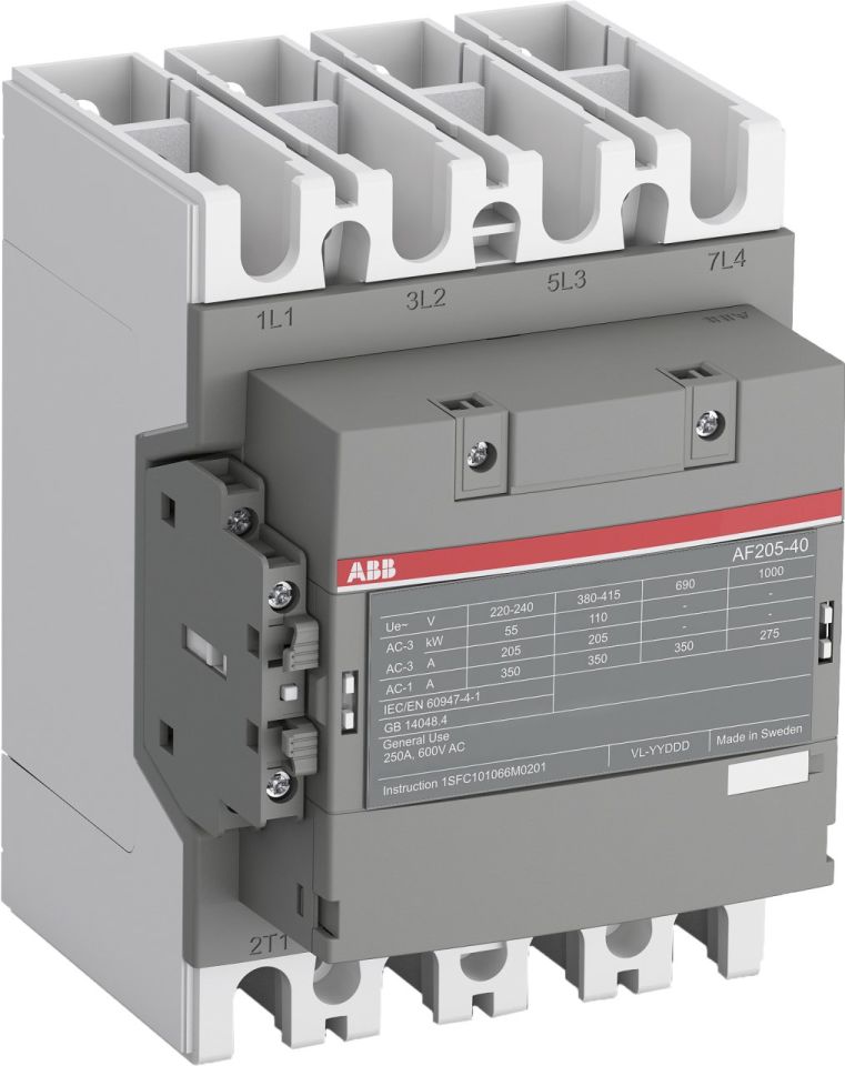 AF205-40-11 100-250VAC/DC 205A 4P kont.1NA+1NK