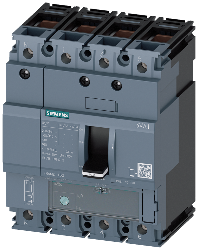 Kompakt Şalter;3VA11,36kA,100A,TM220,ATFM TM220,4P