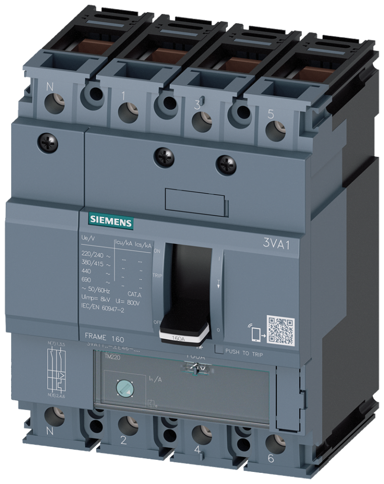 Kompakt Şalter;3VA11,36kA,100A,TM220,ATFM TM220,4P