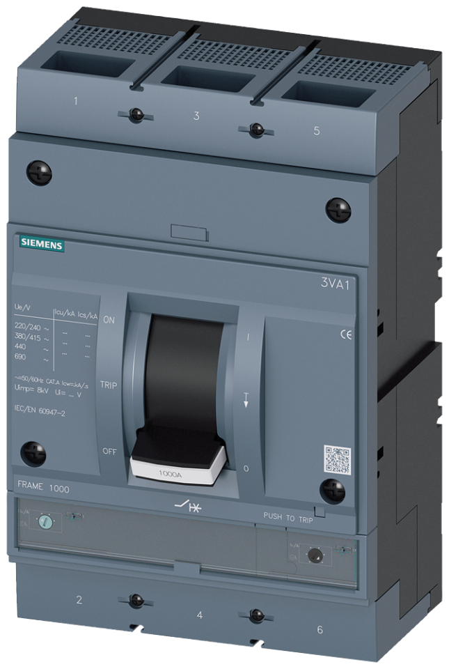 Kompakt Tip Şalter;3VA15,55kA,1000 A,TM240,ATAM,3P