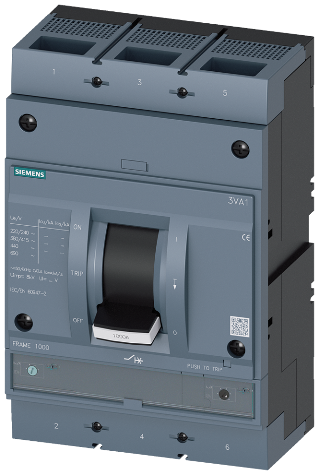 Kompakt Tip Şalter;3VA15,55kA,1000 A,TM240,ATAM,3P