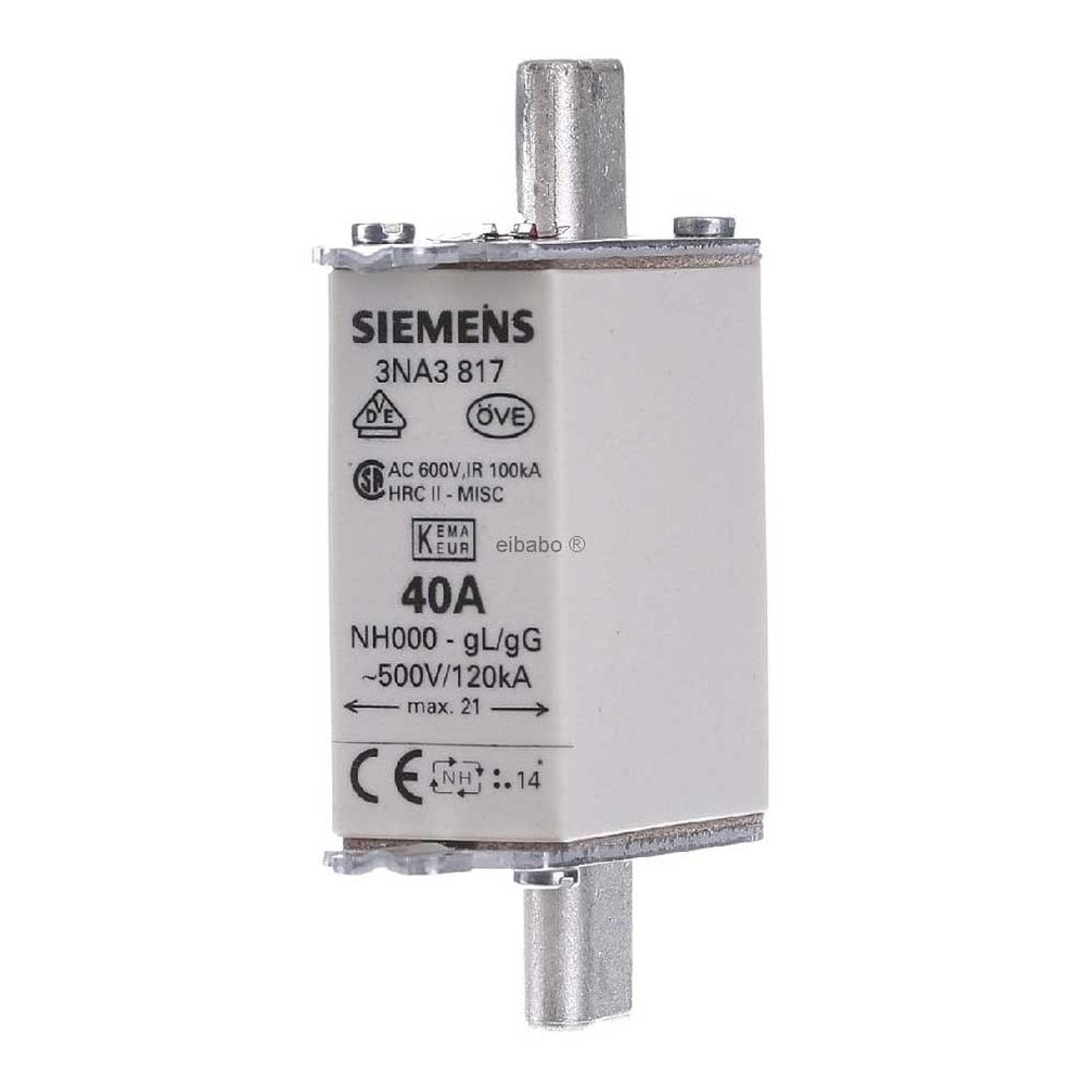 NH-Bıçaklı Sigorta Buşon;40A;Boy 000;Genişlik 21mm