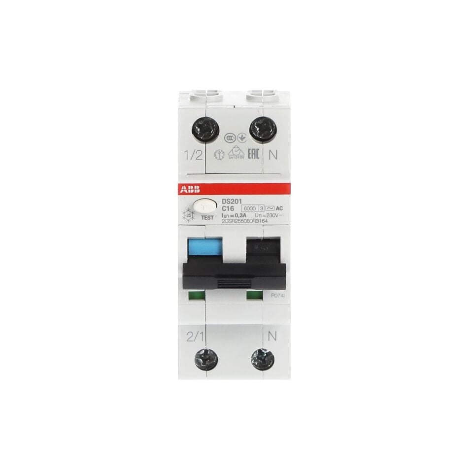 DS201-C16 AC300  2*16A 6kA C 300mA K.A.K