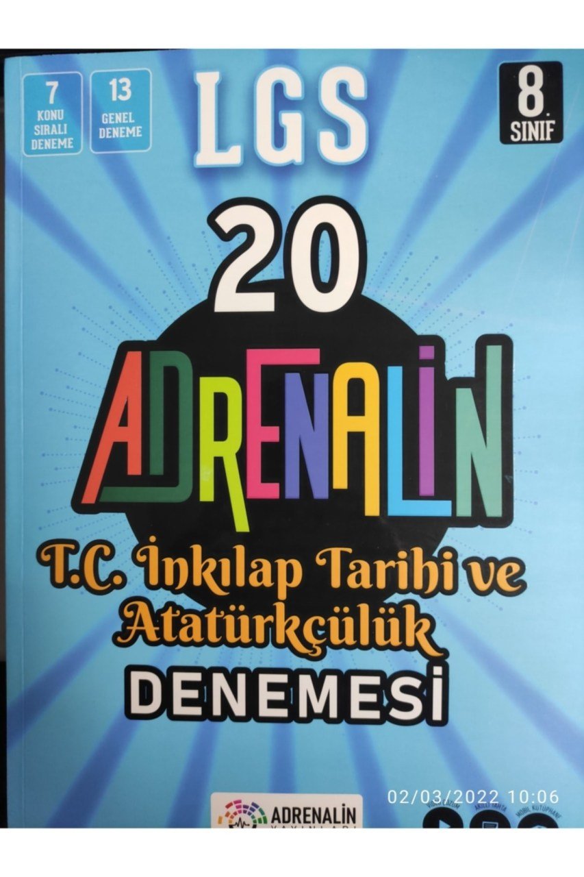 Adrenalin 8.sınıf Lgs Inkılap Tarihi 20 Branş Deneme