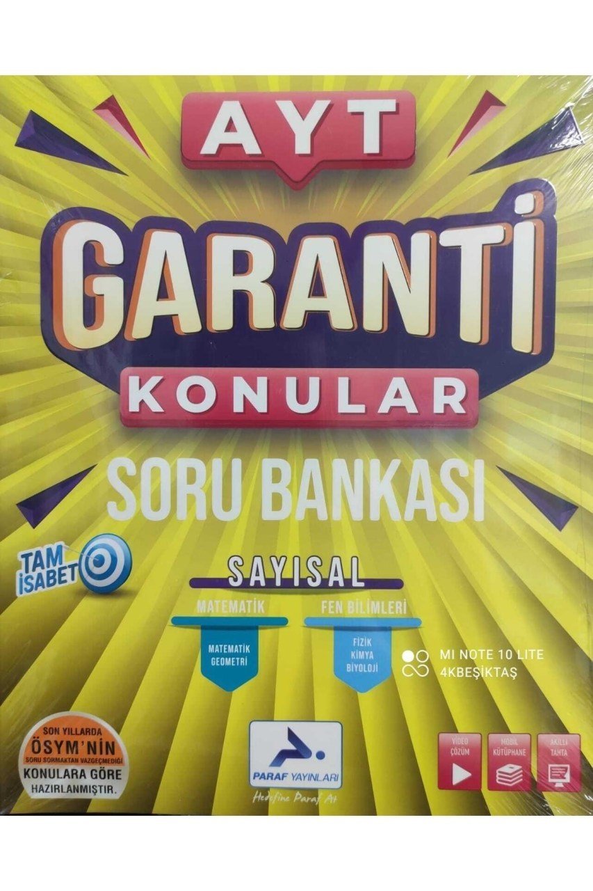 Prf Ayt Garanti Konular Soru Bankası Sayısal