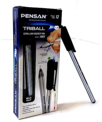 Pensan 1003 Triball Tükenmez Kalem Siyah 12’li