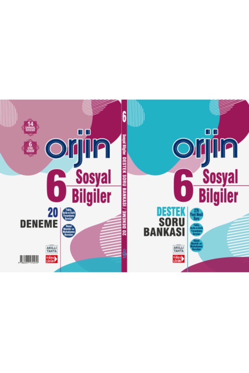 Orjin 6 Sınıf Sosyal Bilgiler Destek Soru Bankası Ve 20 Deneme