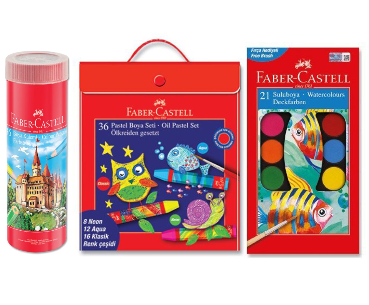 Faber Castell  36 Renk Boya Seti 3'lü