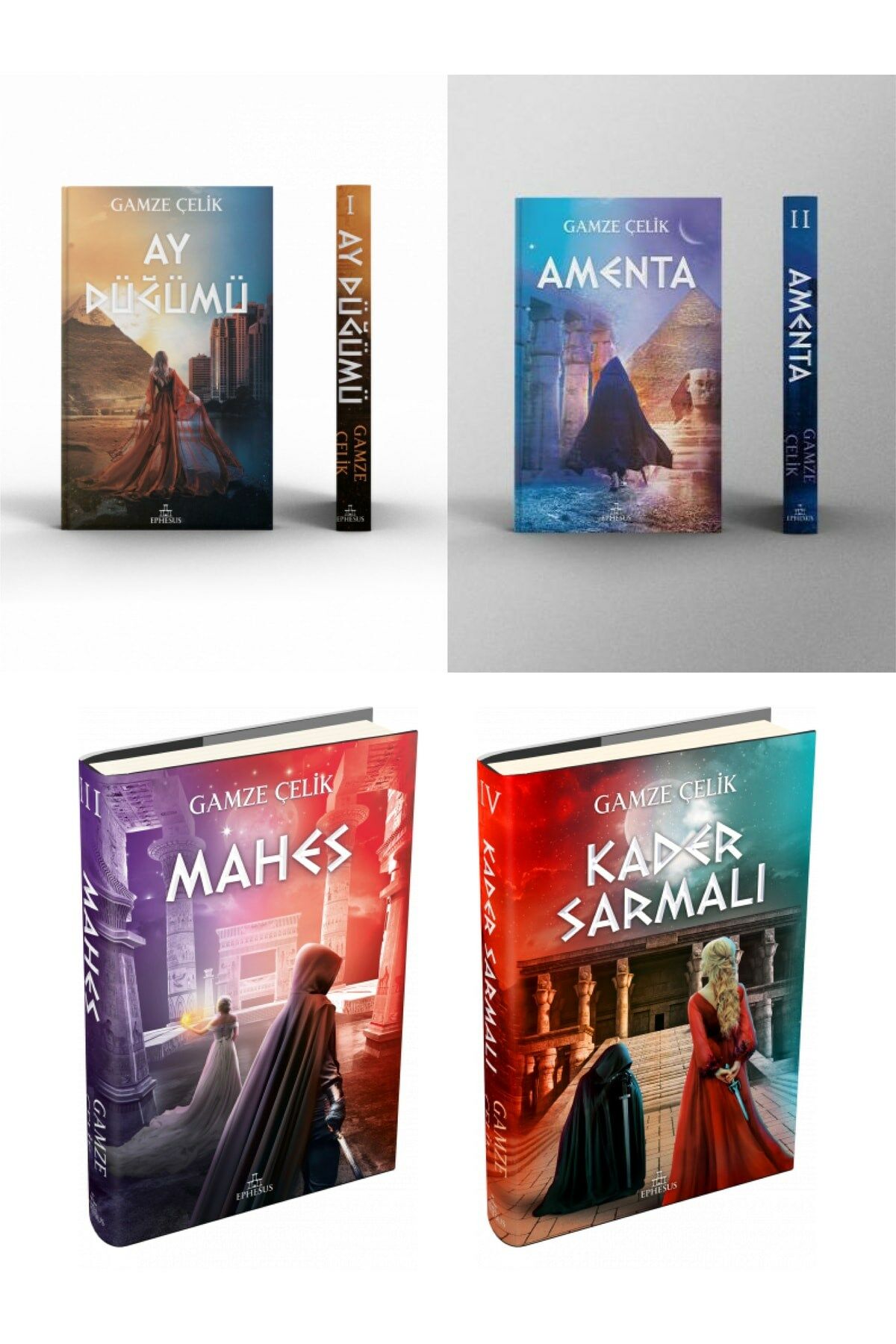 Piramit Serisi - (amenta-ay Düğümü-mahes-kader Sarmalı) 4'lü Set