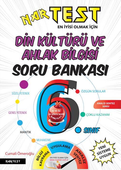 Nartest Yayınları 6.Sınıf Din Kültürü ve Ahlak Bilgisi Soru Bankası Fen Liselerine Hazırlık