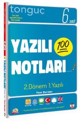 Tonguç Akademi Yayınları 6. Sınıf 2.Dönem 1.Yazılı Notları