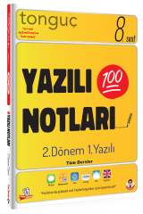 Tonguç Akademi Yayınları 8. Sınıf 2.Dönem 1.Yazılı Notları