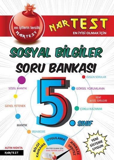 Nartest Yayınları 5.Sınıf Sosyal Bilgiler Soru Bankası Fen Liselerine Hazırlık