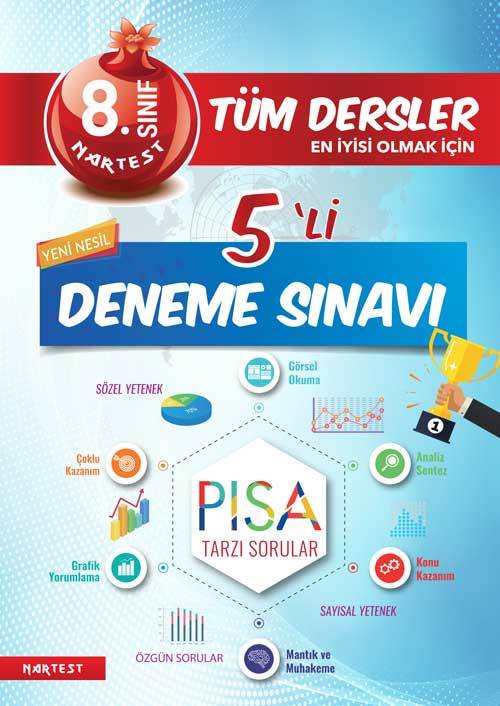 Nartest Yayınları 8.Sınıf Tüm Dersler 5'li Deneme Sınavı