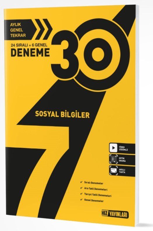 Hız Yayınları 7. Sınıf Sosyal Bilimleri 30 Deneme