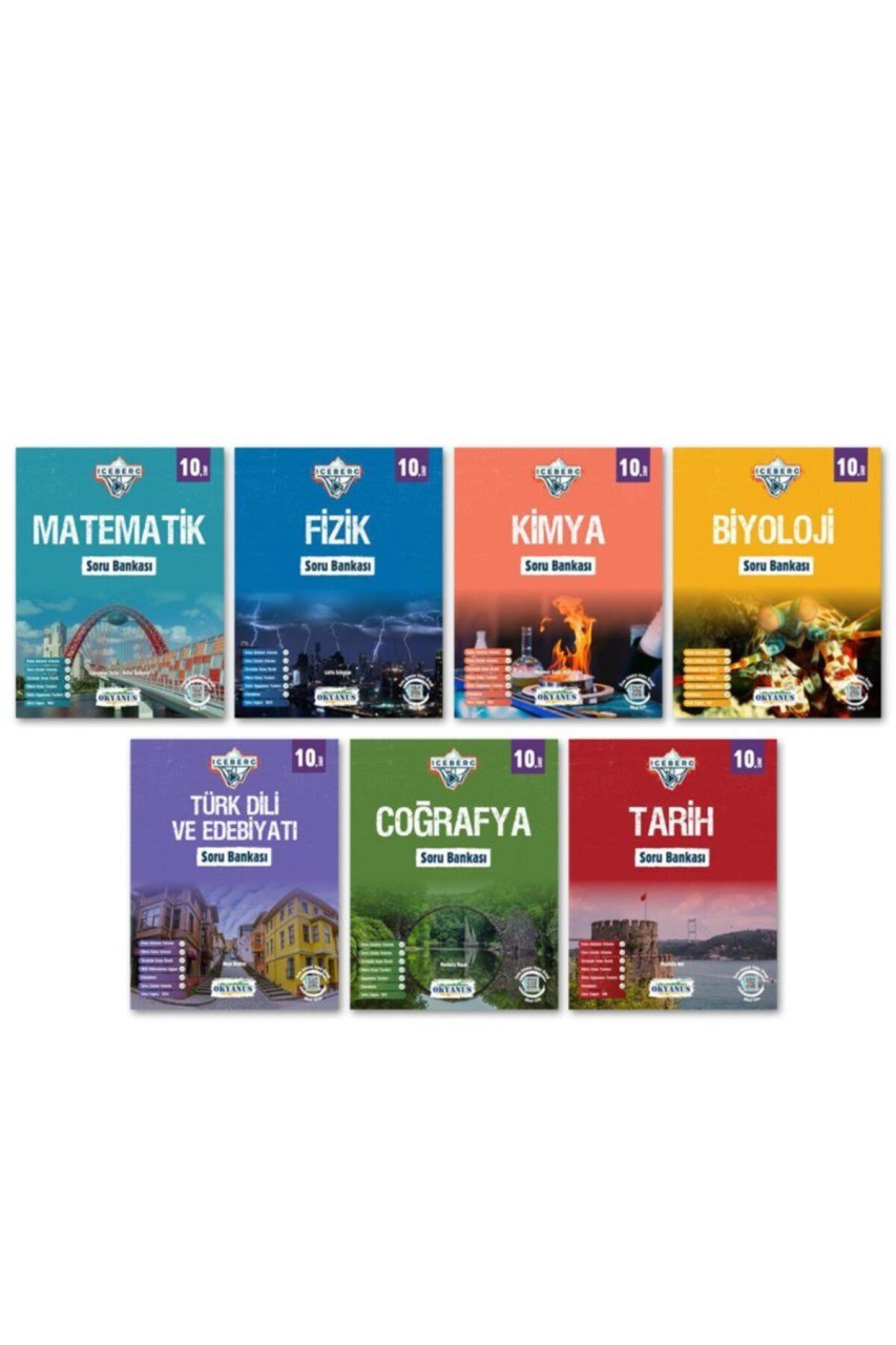 Okyanus 10. Sınıf Iceberg Tüm Dersler Soru Bankası Full Set 7 Kitap