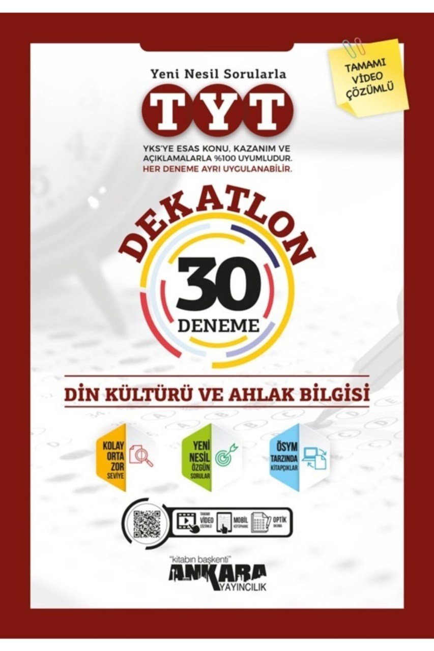 Ankara Tyt Din Kültürü Dekatlon 30 Deneme