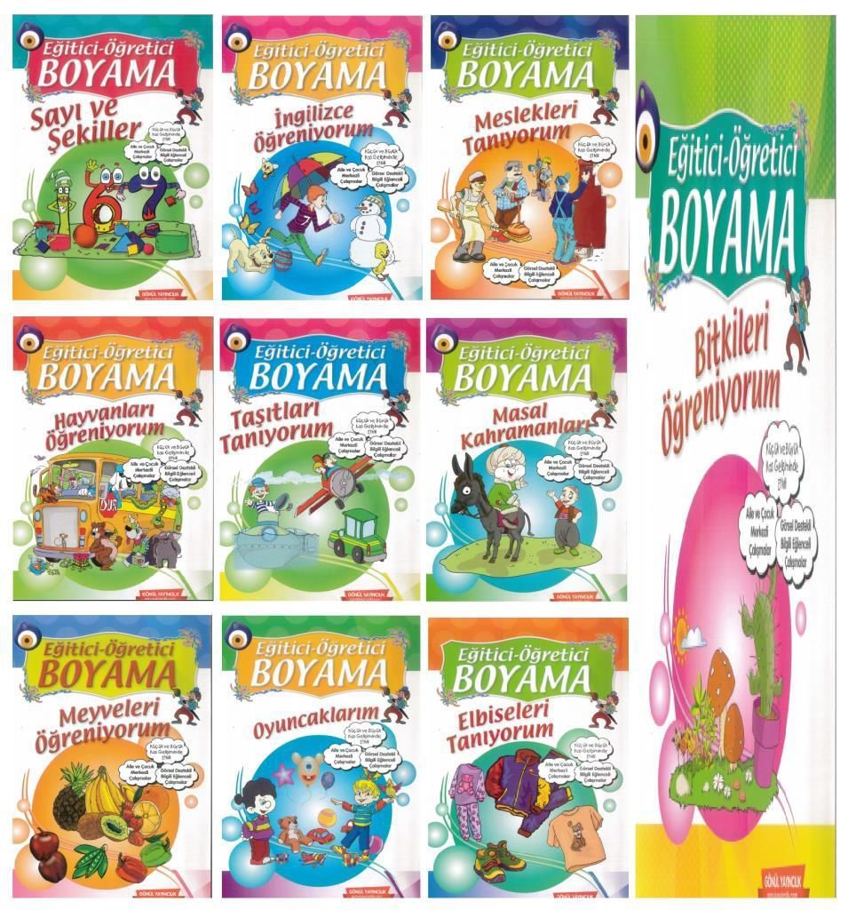 Eğitici Öğretici Boyama 10 Kitap