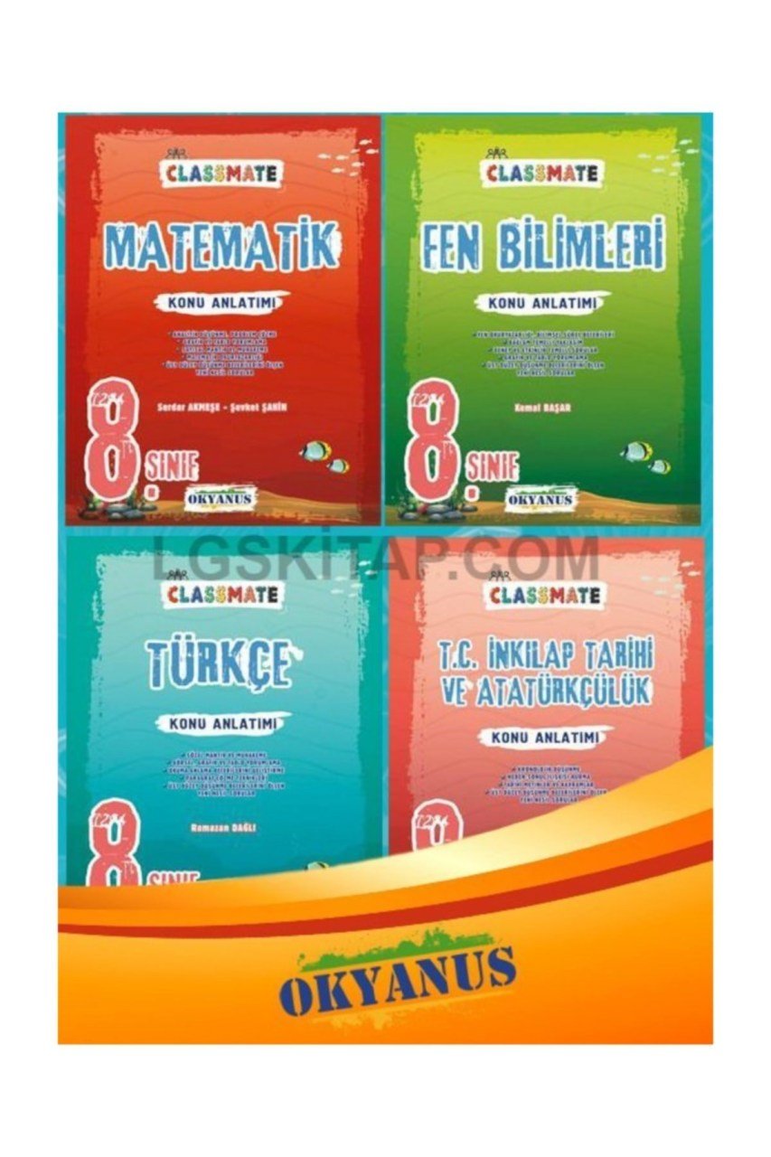 Okyanus 8.sınıf Lgs Classmate 4'lü Konu Anlatımlı Set
