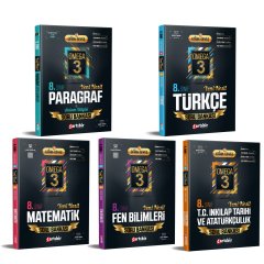 Artıbir Yayınları 8. Sınıf 4'lü OMEGA Soru Bankası Seti(T-M-F-İ)