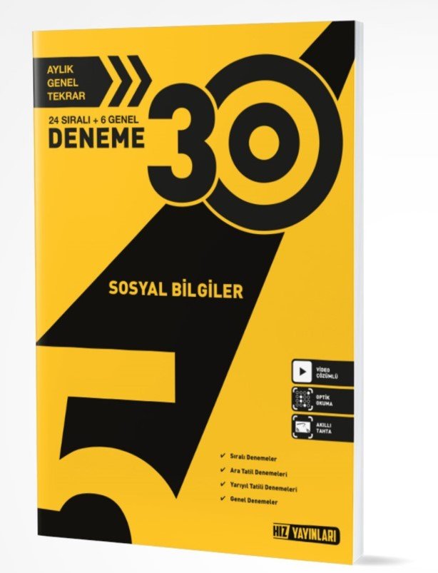 Hız Yayınları 5. Sınıf Sosyal Bilgiler 30'lu Deneme