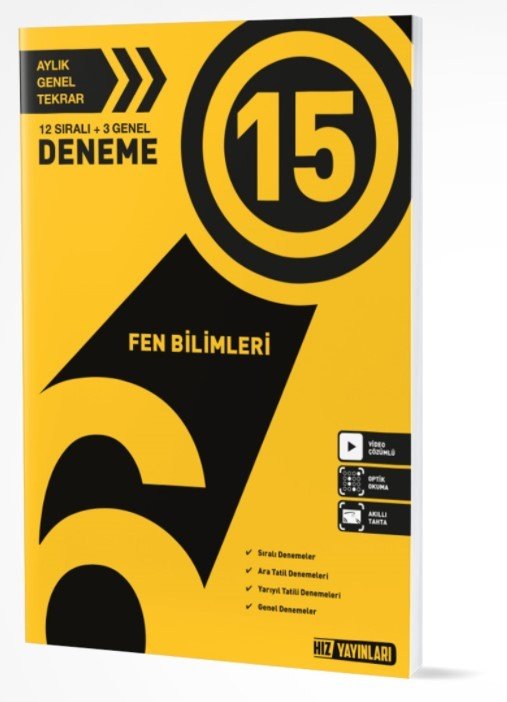 Hız Yayınları 6. Sınıf Fen Bilimleri 15'li Deneme