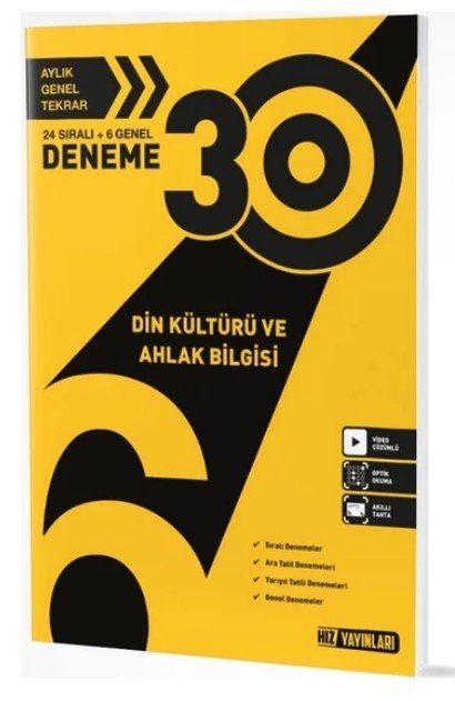 Hız Yayınları 6. Sınıf Din Kültürü ve Ahlak Bilgisi 30'lu Deneme