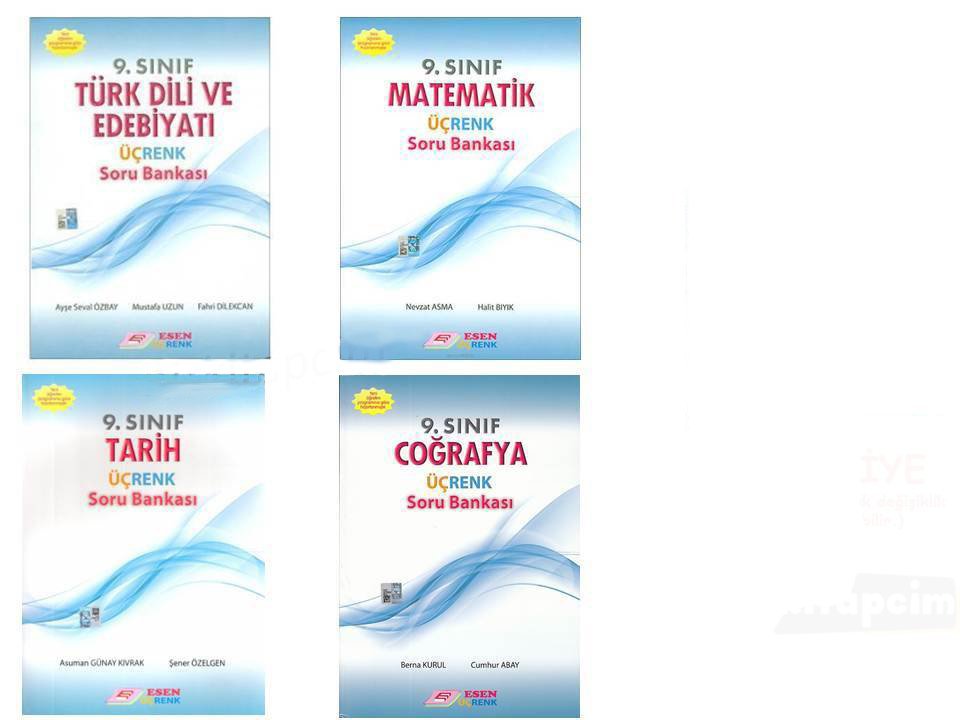 Esen Yayınları 9.Sınıf Üçrenk Türk Dili ve Edebiyatı Matematik Tarih Coğrafya Soru Bankası Fırsat Seti