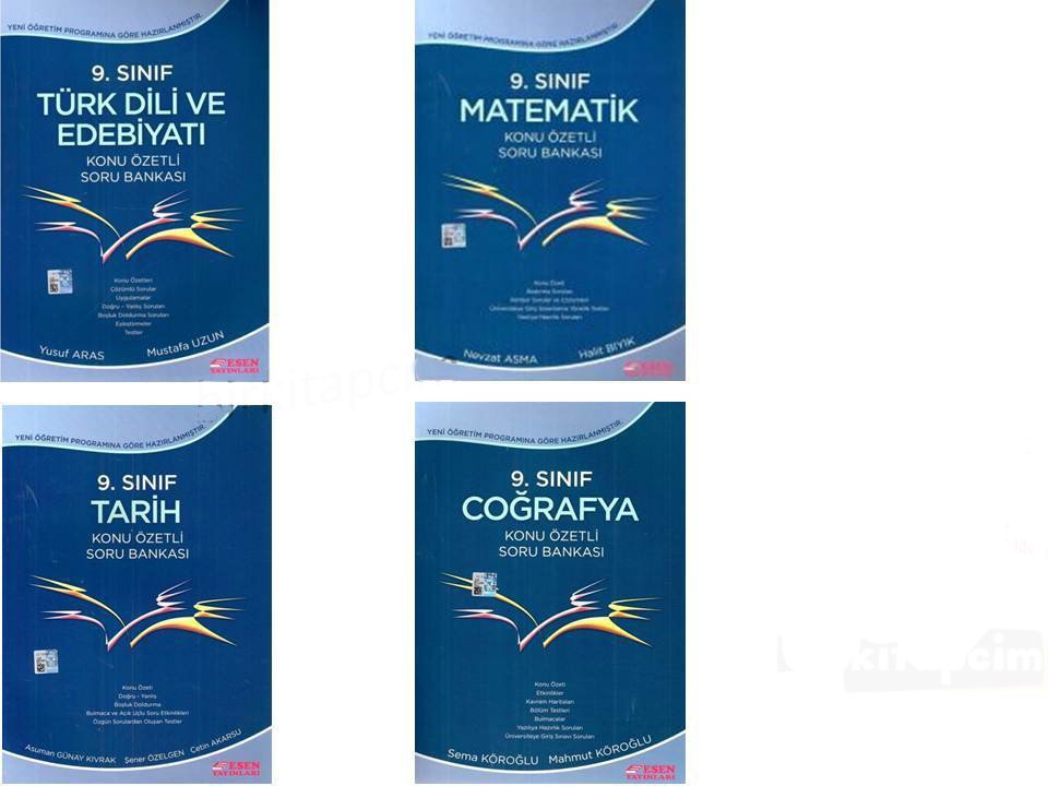 Esen Yayınları 9.Sınıf Türk Dili ve Edebiyatı Matematik Tarih Coğrafya Konu Özetli Soru Bankası Fırsat Seti