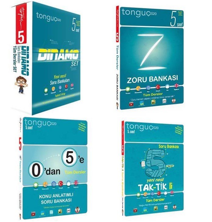 Tonguç Akademi Yayınları 5.Sınıf 4'lü Dınamo Zoru Tatikli ve 0'dan 5