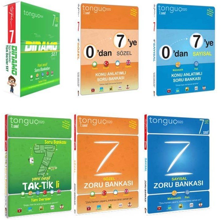 Tonguç Akademi Yayınları 7.Sınıf 6'lı Set Dınamo Taktikli Zoru 0'dan 7'ye