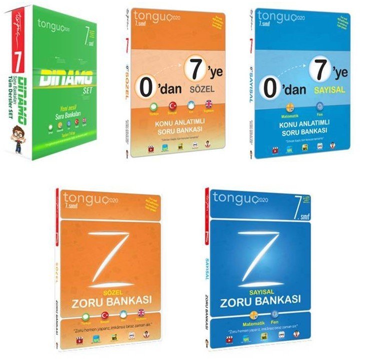 Tonguç Akademi Yayınları 7.Sınıf 5'lı Set Dınamo Zoru 0'dan 7'ye