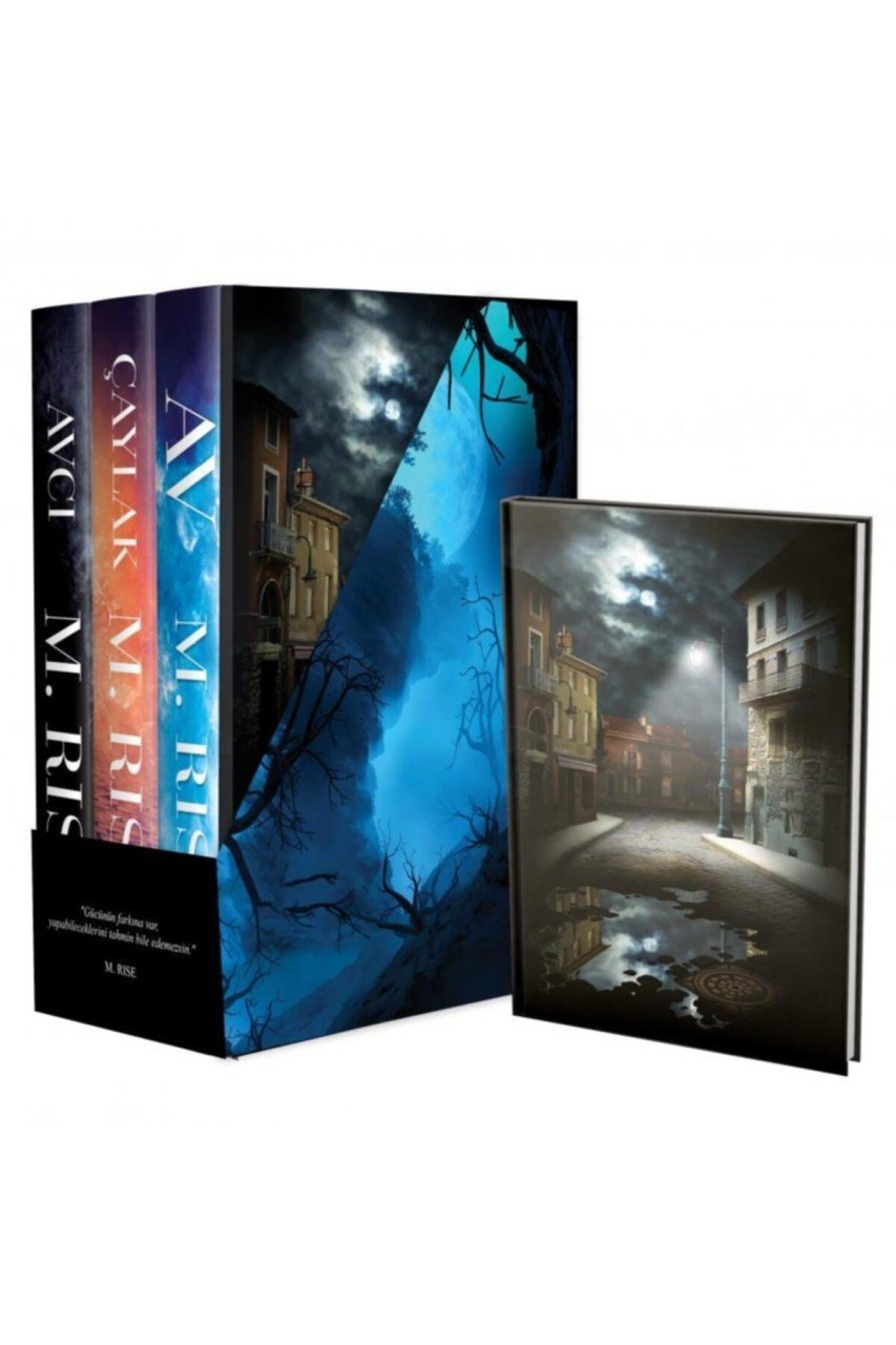 Set- Av Serisi (3 Kitap), Ciltli, Kutulu, Defterli