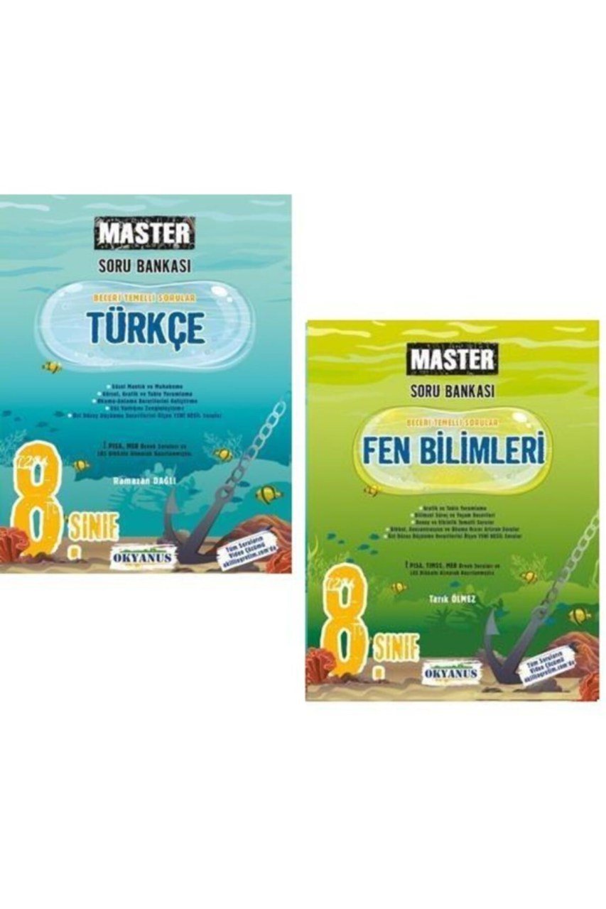 Okyanus 8. Sınıf Türkçe Fen Bilimleri Master Soru Bankası Seti Yeni 2021
