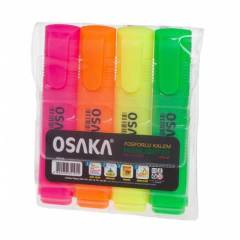 Osaka Fosforlu Kalem 4'lü Canlı Renkler