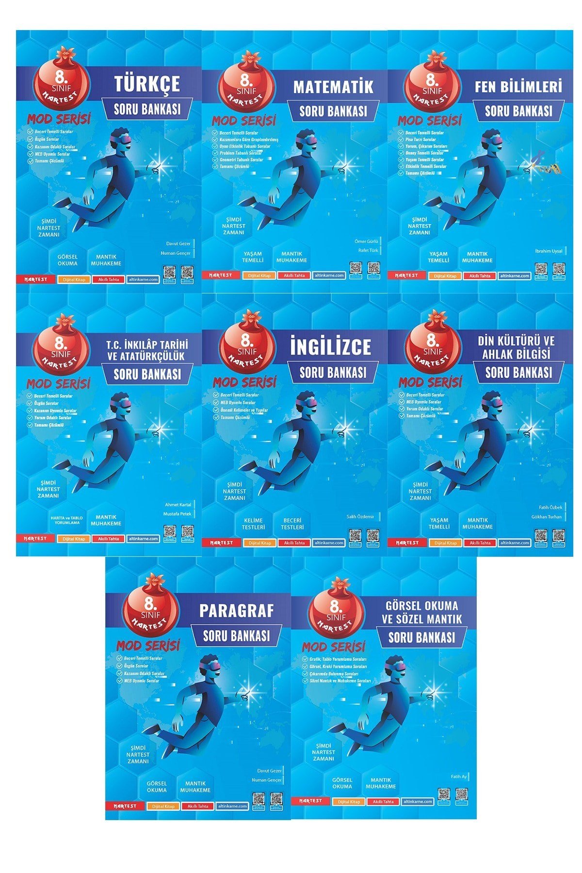 Nartest 8. Sınıf Lgs Mod Serisi Soru Bankası Seti 8 Kitap
