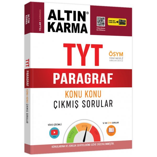 Altın Karma Yayınları TYT Paragraf Konu Konu Çıkmış Sorular