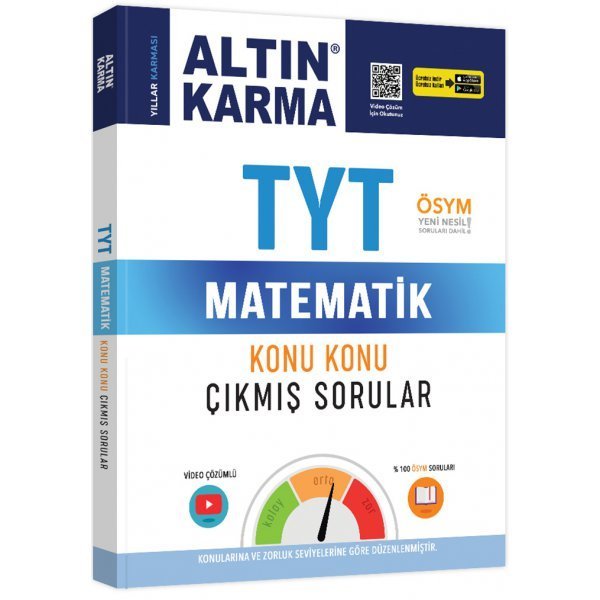 Altın Karma Yayınları TYT Matematik Konu Konu Çıkmış Sorular (Kolay-Orta-Zor)
