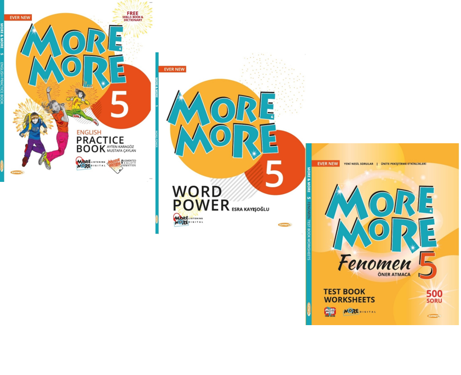 Kurmay More And More 5. Sınıf İngilizce 3'lü Set(Practıce-Wordpower- testbook)