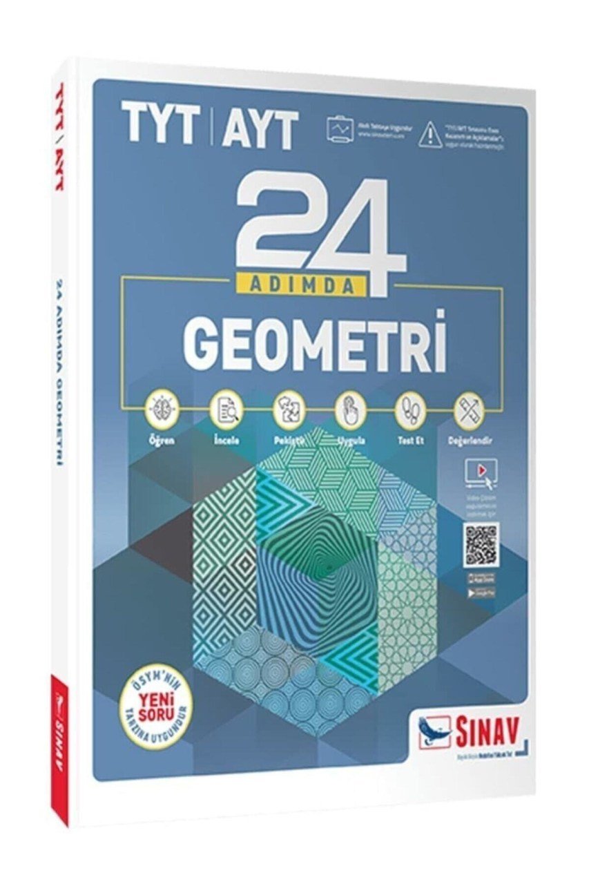 Sınav Yayınları TYT-AYT Geometri 24 Adımda Özel Konu Anlatımlı Soru Bankası
