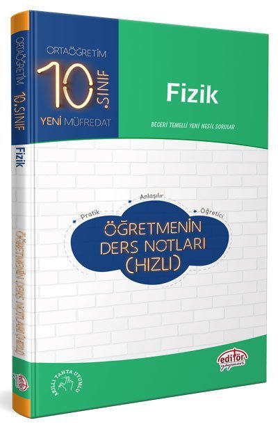 Editör Yayınları 10. Sınıf Fizik Öğretmenin Ders Notları (Hızlı)