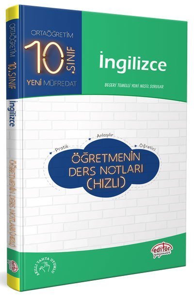 Editör Yayınları 10. Sınıf İngilizce Öğretmenin Ders Notları (Hızlı)