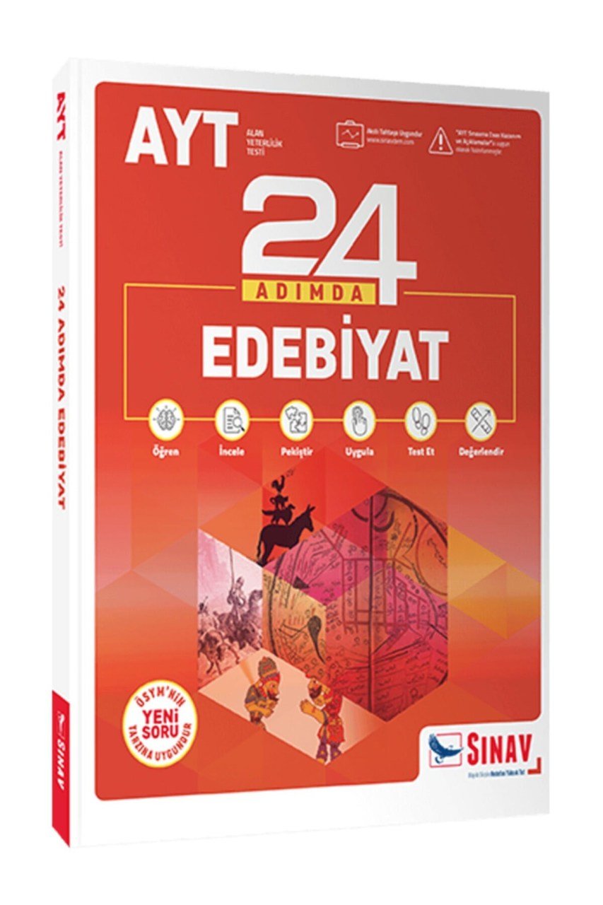 Sınav Yayınları Ayt Edebiyat 24 Adımda Konu Anlatımlı Soru Bankası