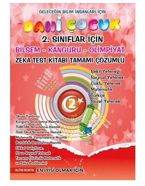 Altın Nokta Dahi Çocuk 2.Sınıflar İçin Zeka Test Kitabı