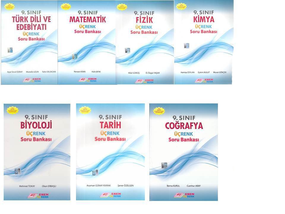 Esen Yayınları 9.Sınıf Üçrenk Edebiyat Matematik Fizik Kimya Biyoloji Tarih Coğrafya Soru Bankası Fırsat Seti