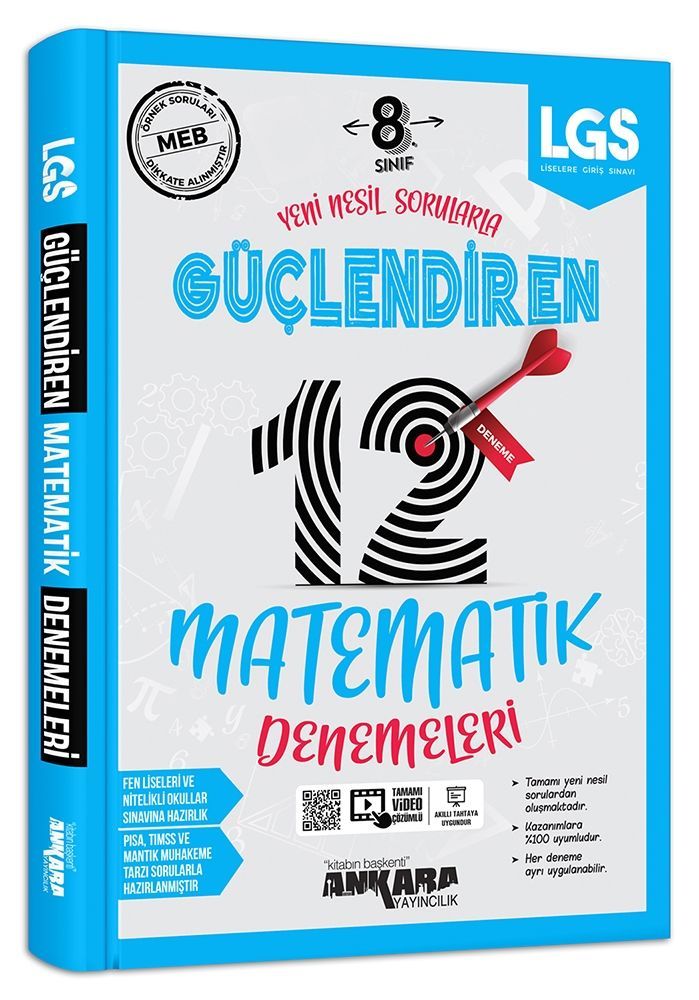 Ankara 8. Sınıf Güçlendiren Matematik 12 Deneme