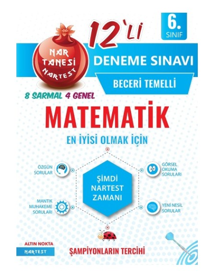 Nartest Yayınları 6.Sınıf Matematik 12'li Beceri Temelli Deneme