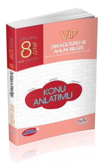 Editör Yayınları 8.Sınıf VIP Din Kültürü ve Ahlak Bilgisi Konu Anlatımlı