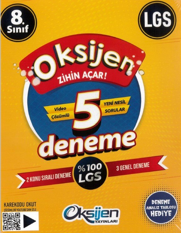 Oksijen Yayınları 8. Sınıf LGS 5 Deneme